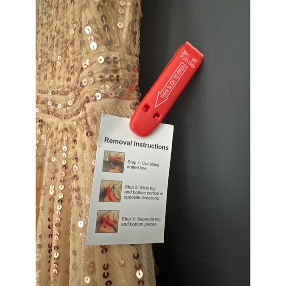 Mac Duggal Sequin Plunge Neck Maxi Evening Gown in Sunset NEW Size 6 - Picture 8 of 16